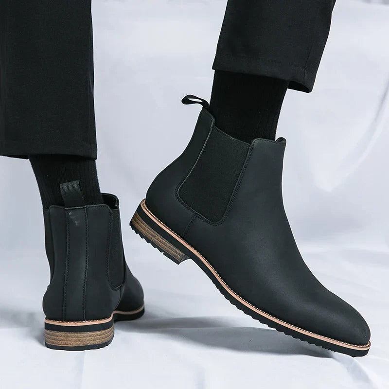 JansenStyle™ コスモ|レザー製チェルシーブーツ